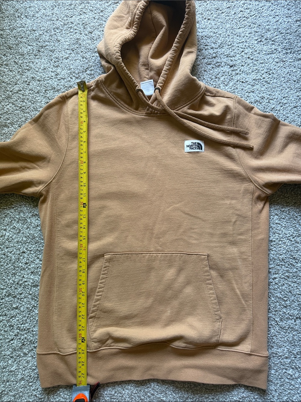The North Face Men's Tan Pullover Hoodie Heritage Patch Size L - Picture 10 of 10